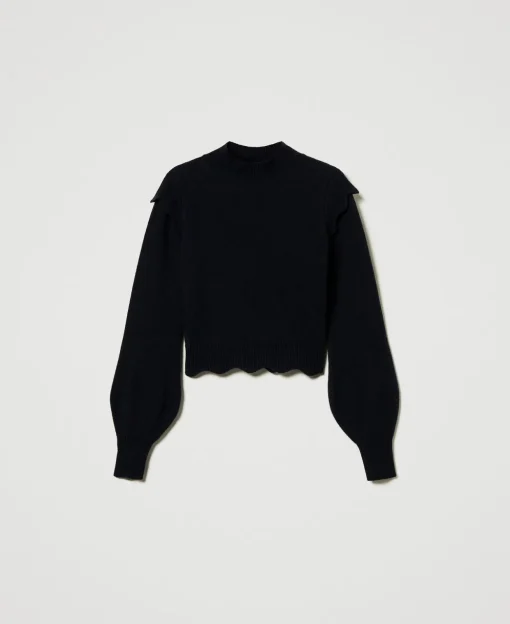 Pull En Laine Et Cachemire Avec Festons