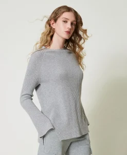Pull En Mélange De Laine Et Lurex