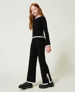 Pull Et Pantalon Ample Avec Finition Côtelée