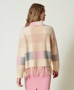Pull Jacquard Avec Franges