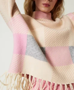 Pull Jacquard Avec Franges
