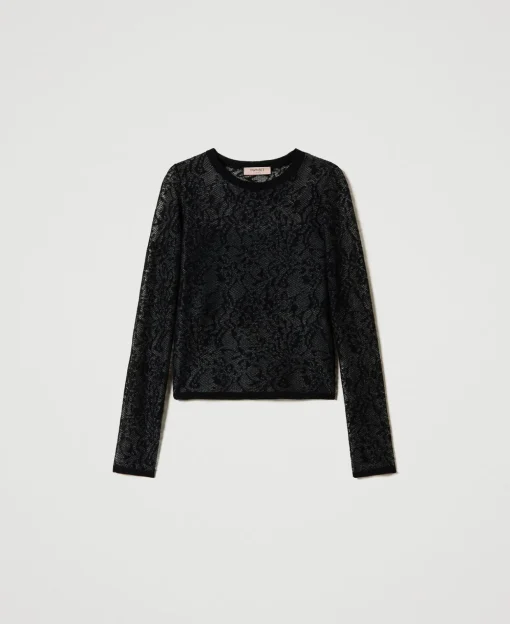 Pull Jacquard Effet Dentelle