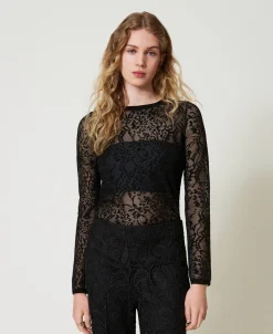 Pull Jacquard Effet Dentelle