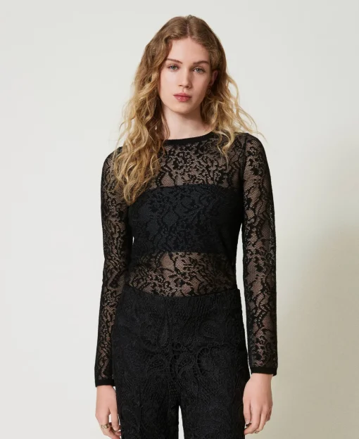 Pull Jacquard Effet Dentelle