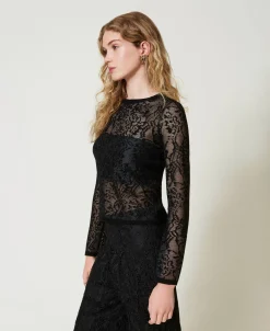 Pull Jacquard Effet Dentelle