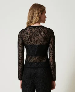Pull Jacquard Effet Dentelle
