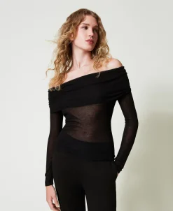 Pull épaules Dénudées En Viscose