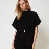 Pull Poncho Côtelé
