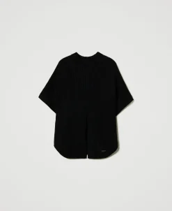 Pull Poncho Côtelé