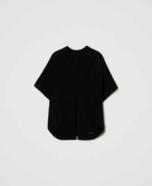 Pull Poncho Côtelé