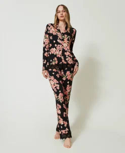 Pyjama Masculin Avec Imprimé Et Dentelle