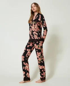 Pyjama Masculin Avec Imprimé Et Dentelle