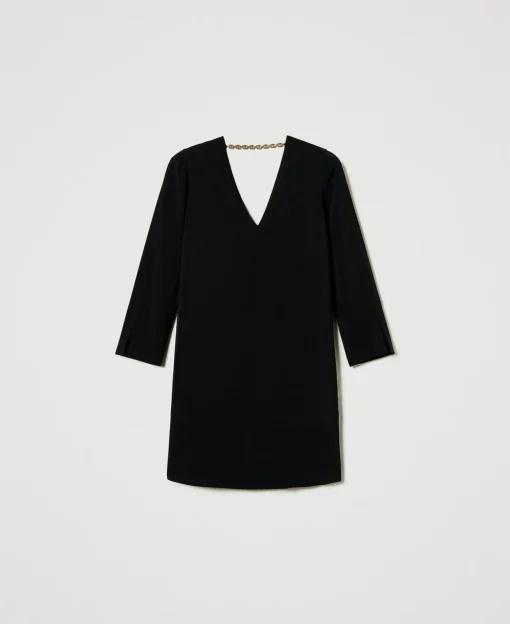 Robe Courte Avec Volant Et Chaîne Oval T
