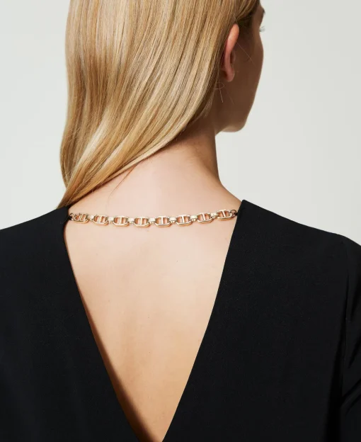 Robe Courte Avec Volant Et Chaîne Oval T