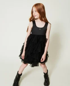 Robe Courte Avec Volants En Tulle