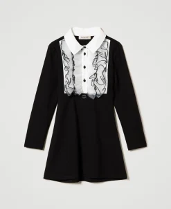 Robe Courte Avec Volants En Organza