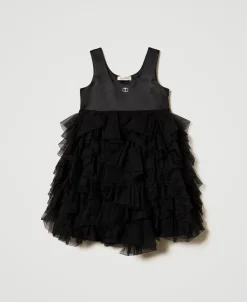 Robe Courte Avec Volants En Tulle