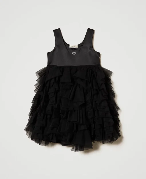 Robe Courte Avec Volants En Tulle