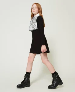 Robe Courte Avec Volants En Organza