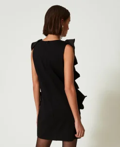 Robe Courte Avec Volants En Crêpe Georgette