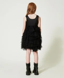 Robe Courte Avec Volants En Tulle