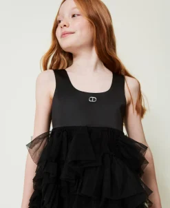 Robe Courte Avec Volants En Tulle