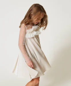 Robe Courte En Chenille Et Tulle