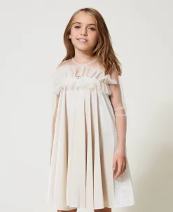 Robe Courte En Chenille Et Tulle