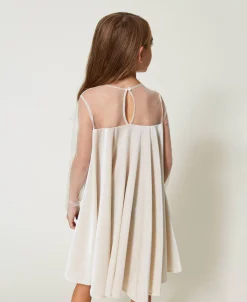 Robe Courte En Chenille Et Tulle
