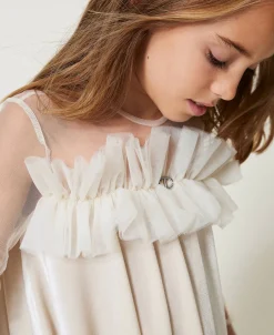Robe Courte En Chenille Et Tulle