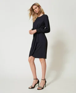Robe Courte En Crêpe De Chine Recyclé
