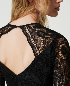 Robe Courte En Dentelle Macramé