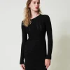 Robe Courte En Maille Avec Mélange De Points