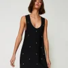 Robe Courte En Maille Avec Clous