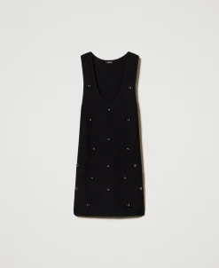 Robe Courte En Maille Avec Clous