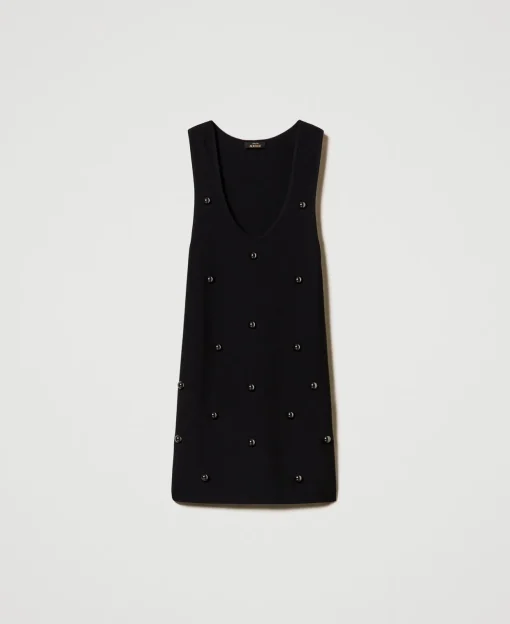 Robe Courte En Maille Avec Clous