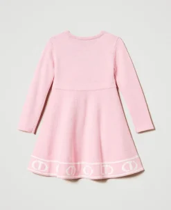 Robe Courte En Maille Avec Oval T Jacquard