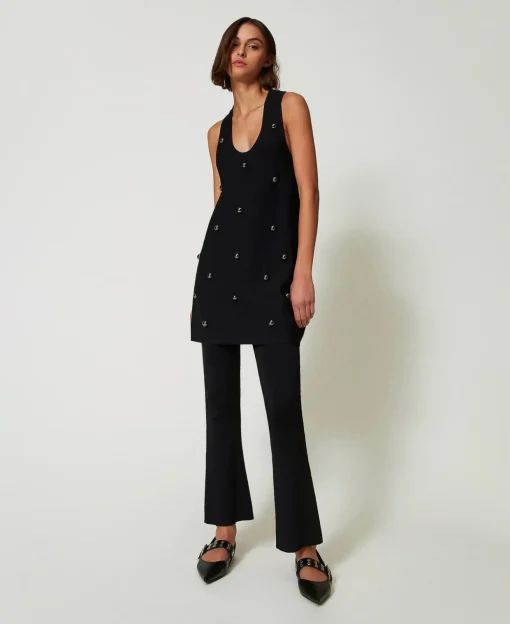 Robe Courte En Maille Avec Clous