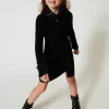 Robe Courte En Maille Effet Fourrure