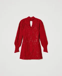 Robe Courte En Maille Florale Au Crochet
