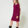Robe Courte En Maille Jacquard Avec Oval T