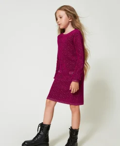 Robe Courte En Maille Jacquard Avec Oval T