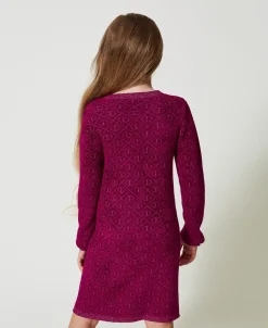 Robe Courte En Maille Jacquard Avec Oval T