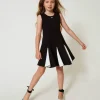 Robe Courte En Scuba Bicolore