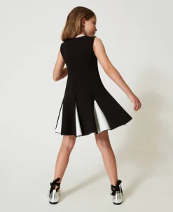 Robe Courte En Scuba Bicolore