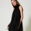 Robe Courte En Tulle Plissé