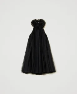Robe Courte En Tulle Plissé