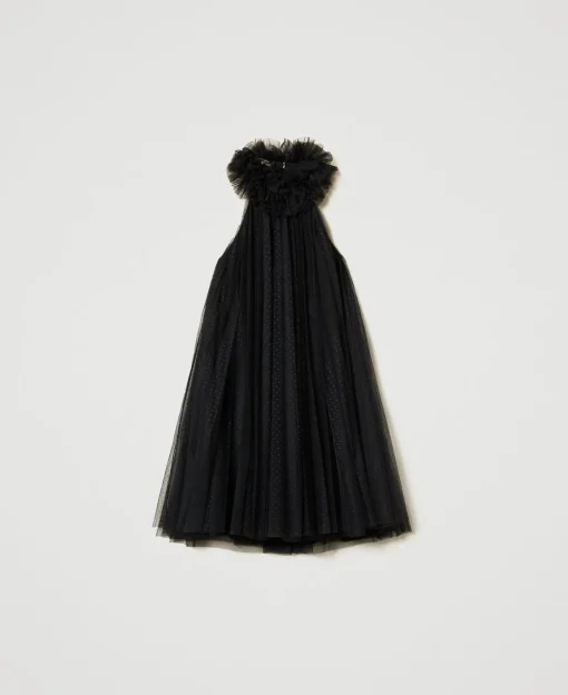 Robe Courte En Tulle Plissé