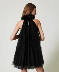 Robe Courte En Tulle Plissé