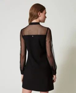Robe Courte En Tulle Plumetis